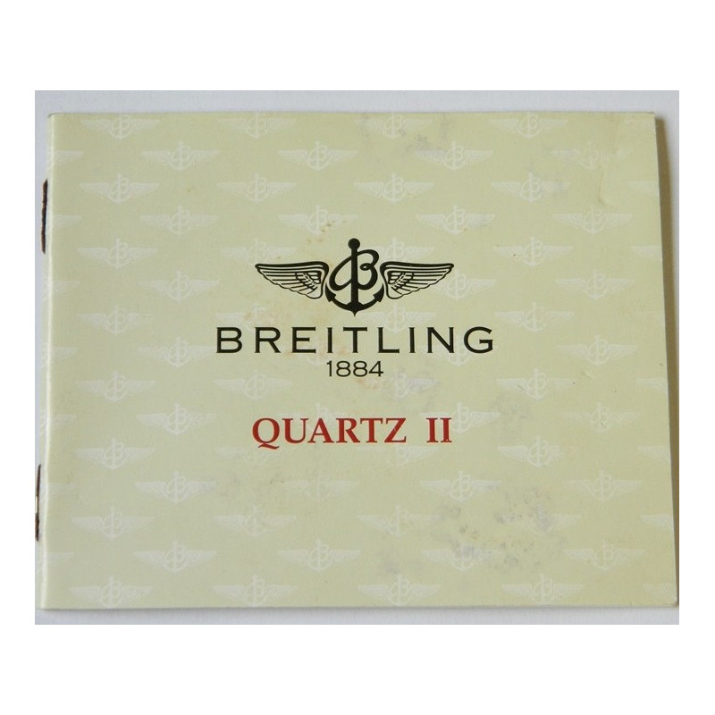 Livret d'instruction BREITLING Quartz II