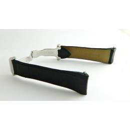 Bracelet croco noir BOUCHERON avec boucle déployante 24mm