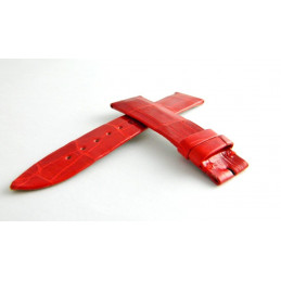Bracelet crocodile rouge brillant PIAGET 18mm