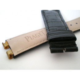 Bracelet PIAGET croco noir 21mm