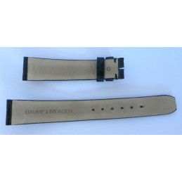 Bracelet Baume & Mercier croco noir - 16 mm