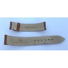 Bracelet Baume & Mercier cuir marron - 17 mm