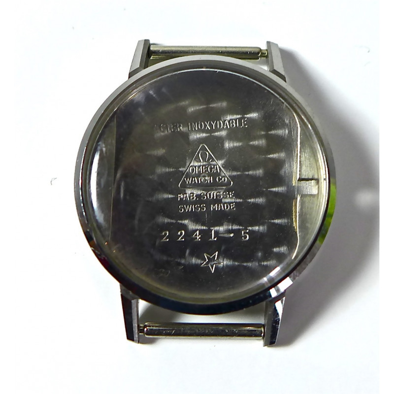 Omega steel watch case diameter 25 mm
