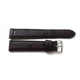 Bracelet autruche avec boucle acier 18 mm