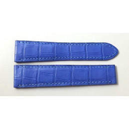 Bracelet Cartier croco bleu 19 mm