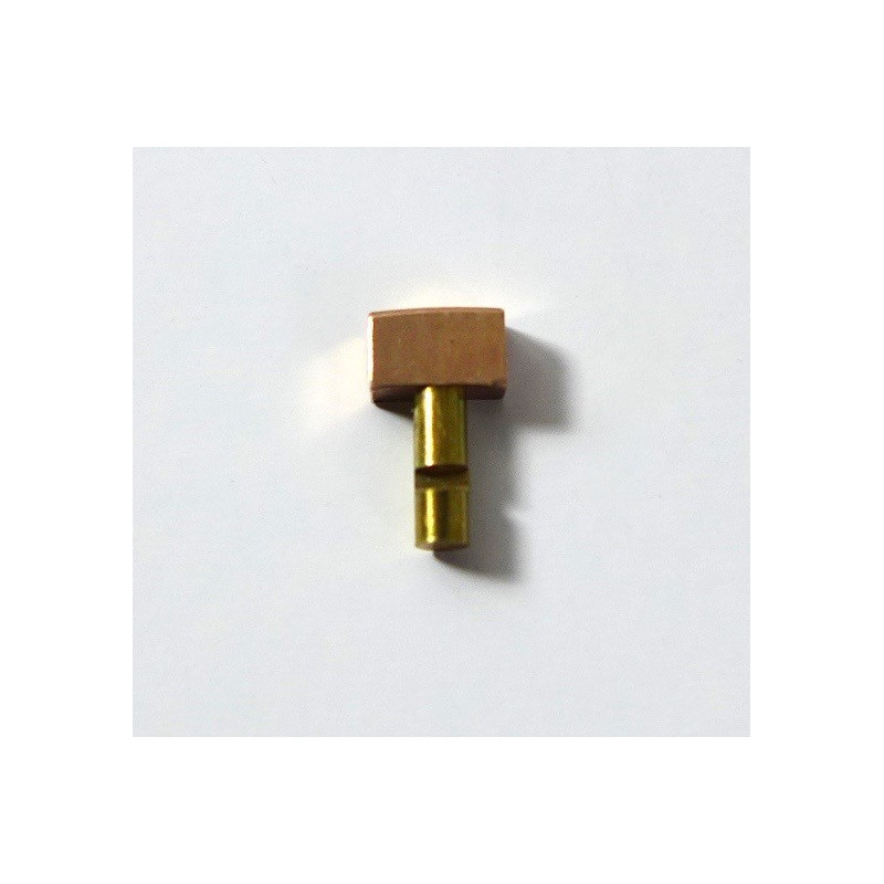 Gold plated pusher 4 mm / 2,50 mm