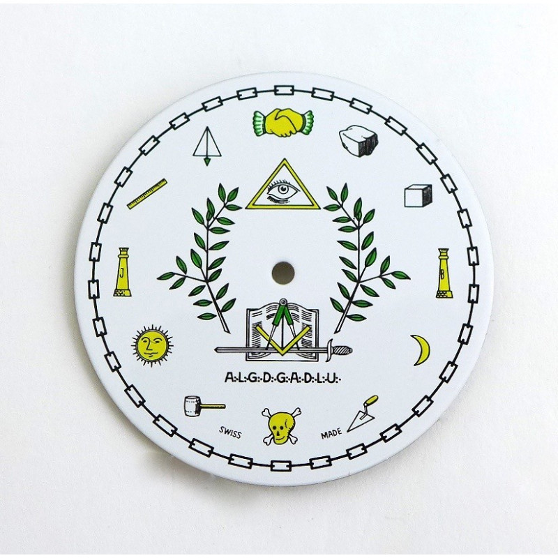 Freemasonry Pocket watch  dial - Diameter 47,07  mm