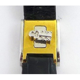 Corum bracelet croco boucle acier / plaquée or 13 mm