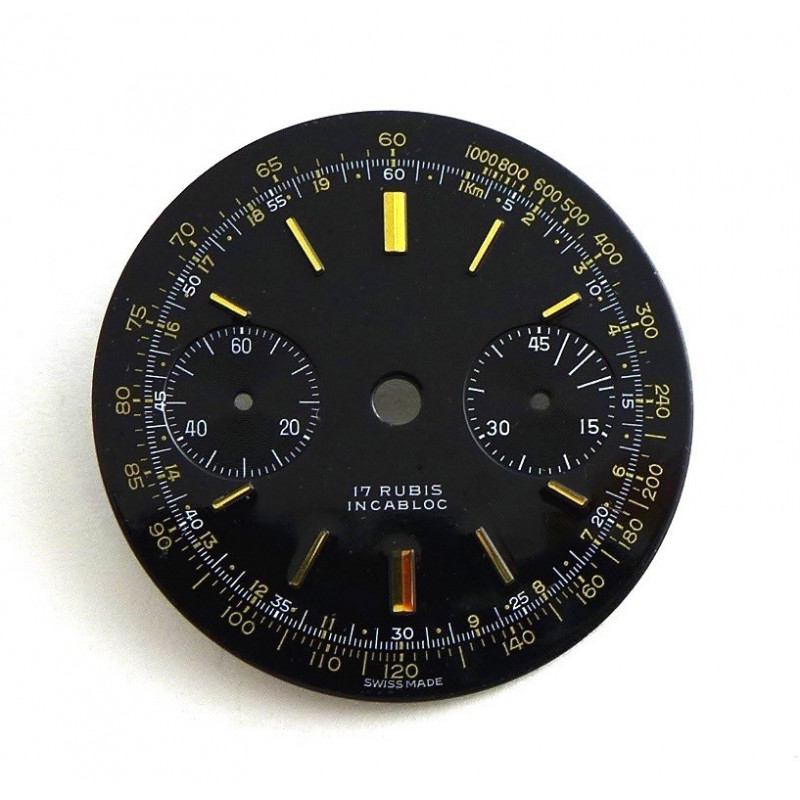 Cadran de chronographe Landeron 48, diamètre 31.51 mm