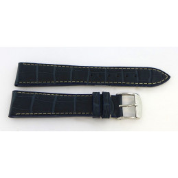 Croco strap with steel buckle 19 mm