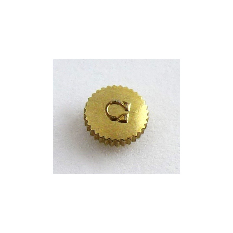 Omega,  gold plated crown  5,80 mm
