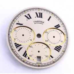Cartier, chrono Pasha 38 mm dial