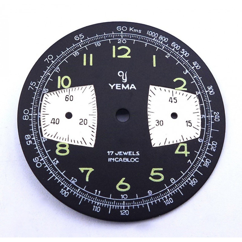 YEMA chronograph dial 2 registers