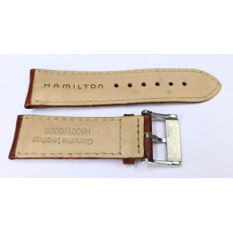 Hamilton Bracelet cuir 21 mm avec boucle acier H600100308