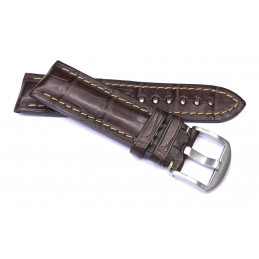 Crocodile strap 21 mm with steel buckle