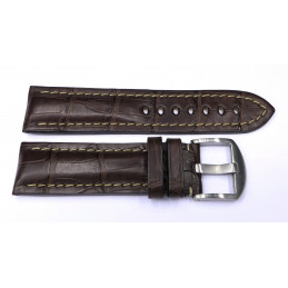Crocodile strap 21 mm with steel buckle