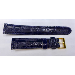 Crocodile strap 17 mm blue