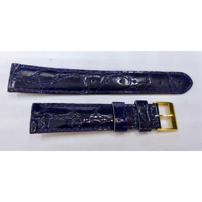 Crocodile strap 17 mm blue