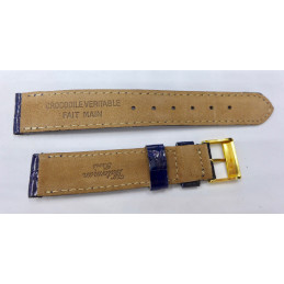 Crocodile strap 17 mm blue