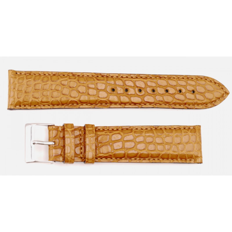 Bracelet crocodile véritable 20 mm