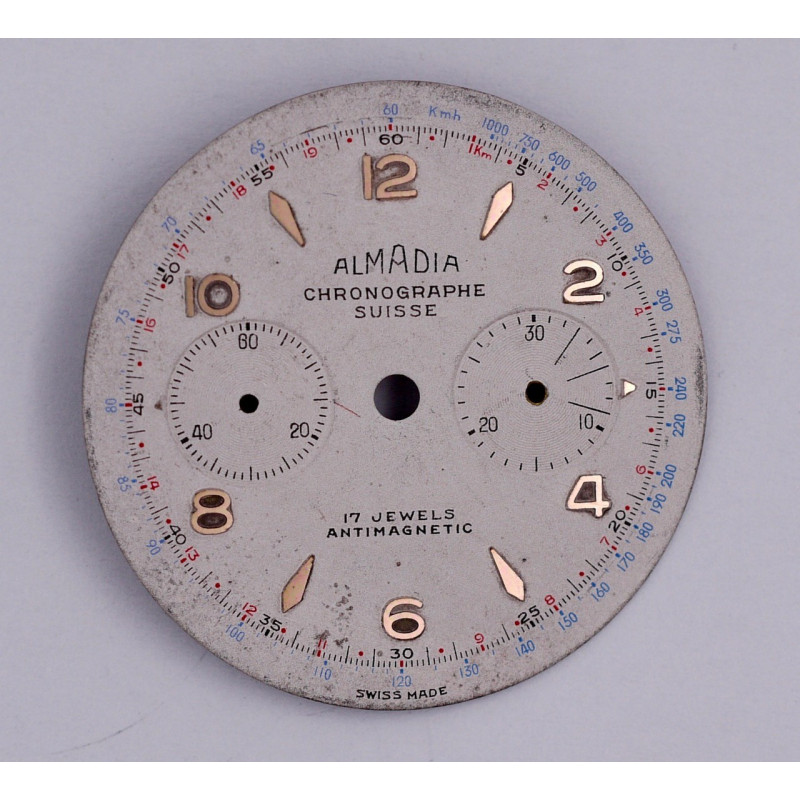Landeron 48 chrono dial, diameter 33.4 mm