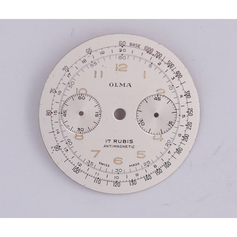 Cadran de chronographe Landeron 48  33.4mm
