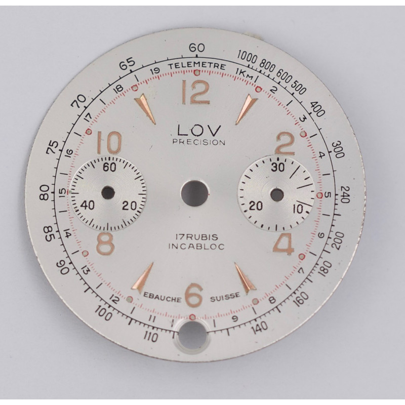 Landeron 187 chrono dial, diameter 31.5 mm