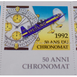 Breitling planche de timbres 50 ans de Chronomat