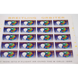 Breitling Orbiter stamps board 1996