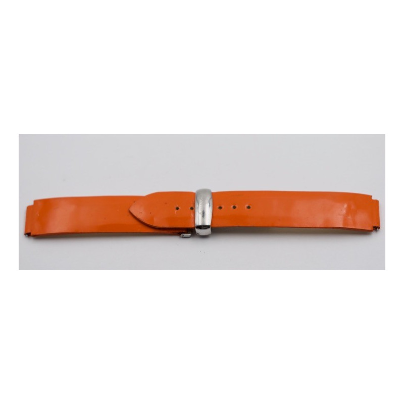 Bracelet POIRAY vernis orange avec boucle déployante