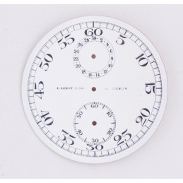 Cadran de chrono montre gousset  L Leroy & Cie 42 mm