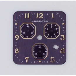 Black HAMILTON dial for valjoux 7750 chronograph