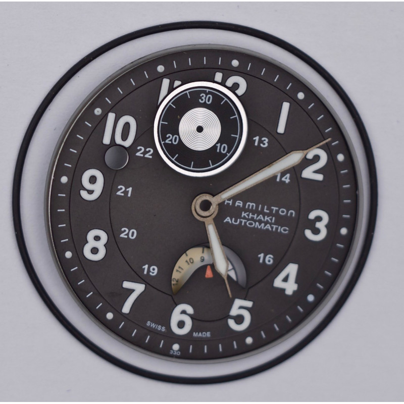 Black HAMILTON dial for valjoux 7750 chronograph