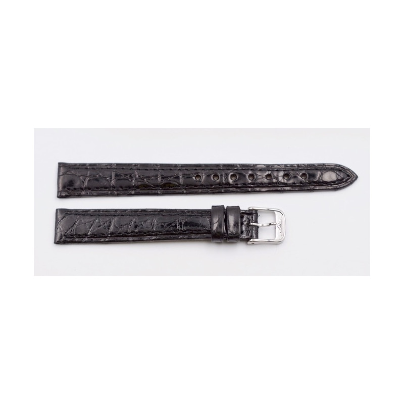 Bracelet Longines crocodile avec boucle acier 12mm