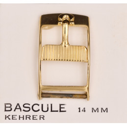 boucle plaquée or Omega 14 mm