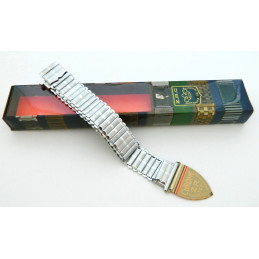 Ancien bracelet ZRC extensible chromé, 21,38mm