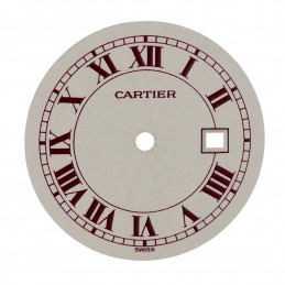 Cadran Cartier index bordeaux