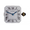 Cadran mouvement aiguilles couronne Cartier mécanique