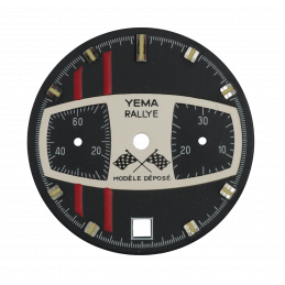 YEMA Rallye chronograph dial