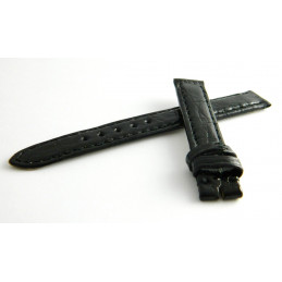 Bracelet croco noir brillant BOUCHERON 12mm