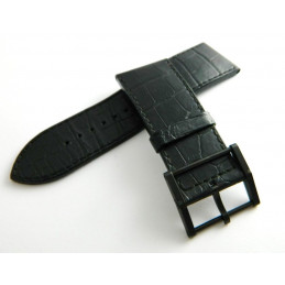 Bracelet crocodile noir CHAUMET 26mm avec boucle pour modèle Tourbillon Marc Alfieri