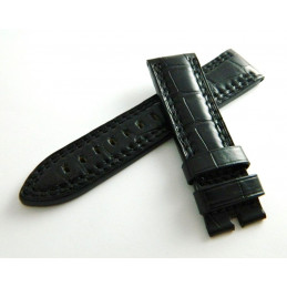 Bracelet crocodile noir JAEGER LECOULTRE pour Master Compressor DIVER 23mm