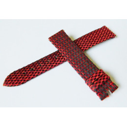 Bracelet damier noir et rouge MAUBOUSSIN 17mm