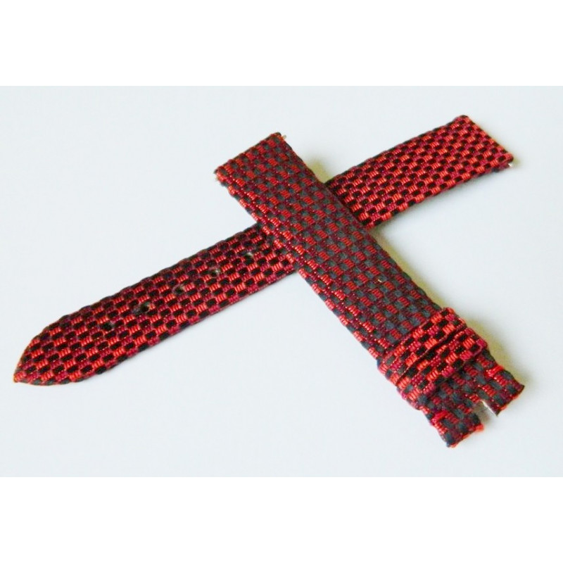 Bracelet damier noir et rouge MAUBOUSSIN 17mm