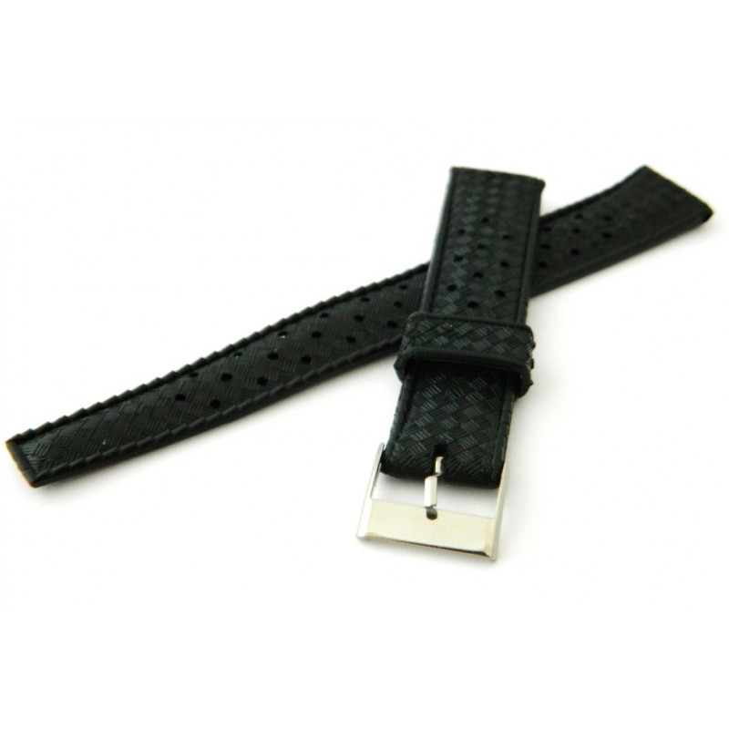 Bracelet façon TROPIC seconde génération noir en 18mm