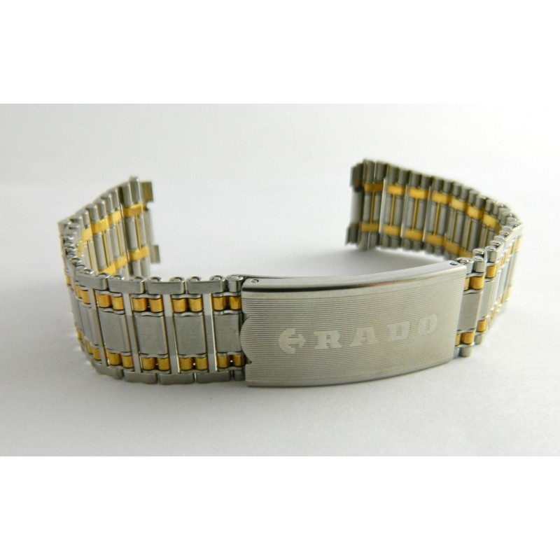 Bracelet or/acier RADO 21mm