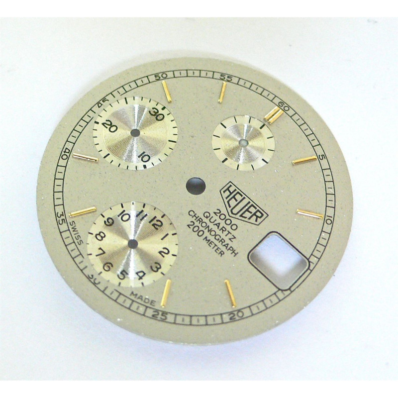 Cadran chronographe Heuer 200m quartz - diamètre 29,4 mm