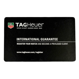 Tag Heuer blank guarantee card