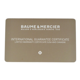 Baume et Mercier blank...