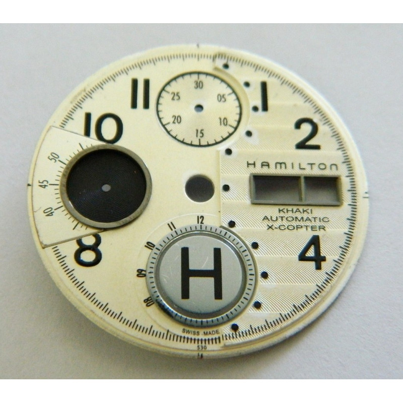 Cadran crème HAMILTON pour chronographe valjoux 7750 - 30.19mm